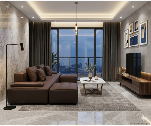 Sofa Góc Da Hiện Đại