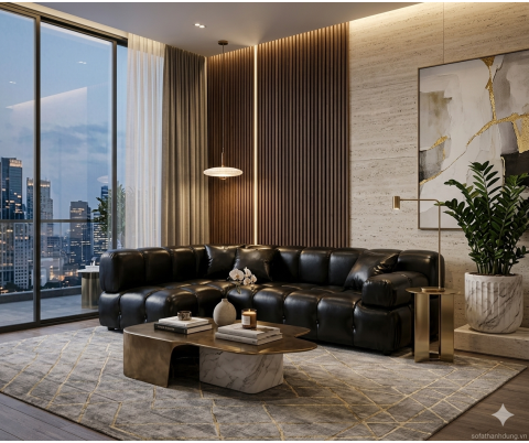 Sofa Da Cao Cấp Hiện Đại